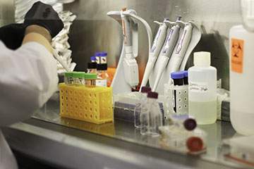 Close up of lab equipment