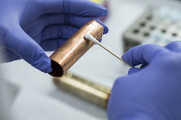 Swabbing bullet casing 