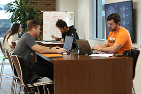 Physician Assistant students studying on campus Physician Assistant students studying on campus