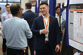 Medical student presents his findings at Research Week. Medical student presents his findings at Research Week.