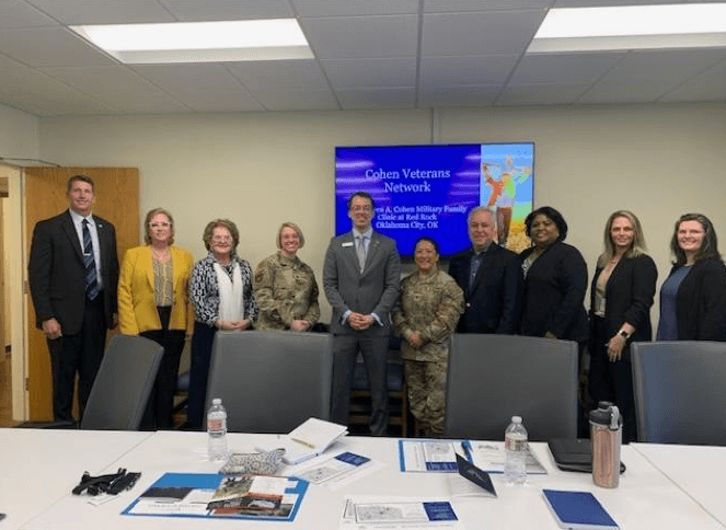 Cohen Veterans Network stakeholder meeting on March 28, 2023 at the Red Rock headquarters in Oklahoma City.